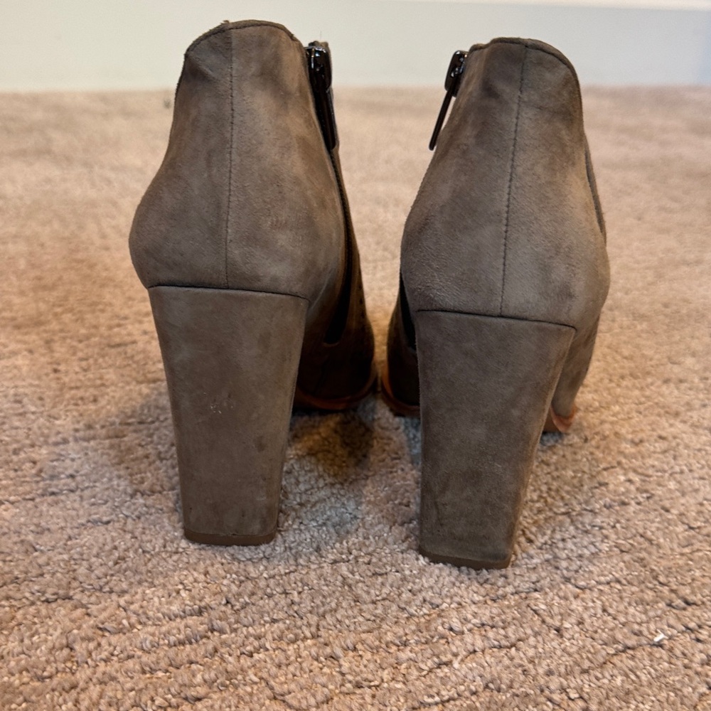 Vince Camino Gray Brown Ankle Boots - Picture 5 of 7